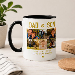 Caneca Pai e Filho Família Dourada 6 Fotos 