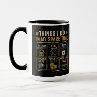 Caneca Pai Engraçado | Coisas que Faço no Meu Temp