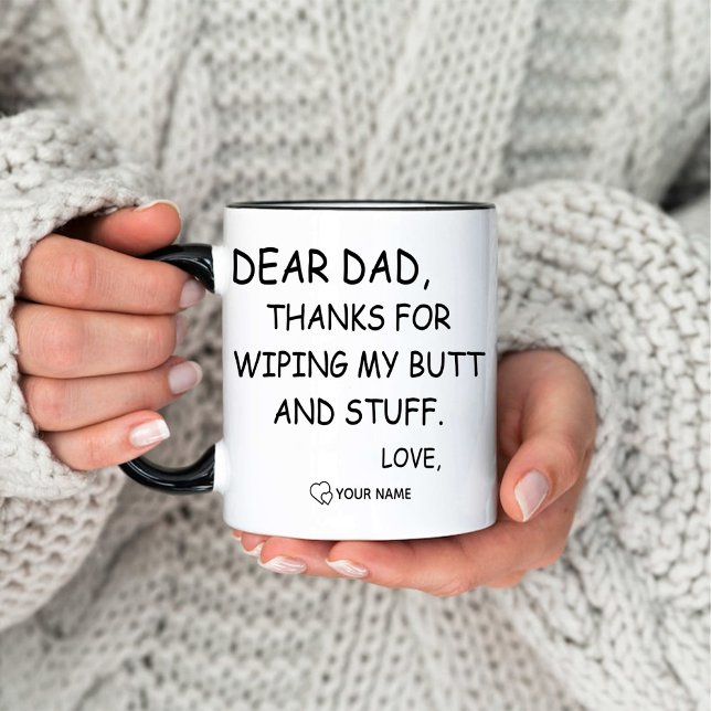 Caneca Pai Engraçado e Filha Aniversário Café (Funny Dad and Daughter Birthday Coffee Mug)