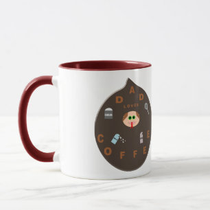 Caneca Pai Engraçado Monstro Adora Café Mug