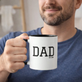 Caneca Pai Estabeleceu o Dia dos Pais Customizável Anual