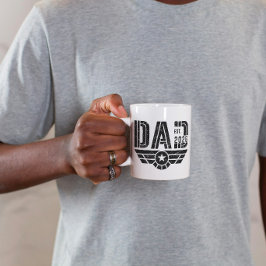 Caneca Pai Estabelecido Novo Pai Ano Est Aviação