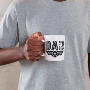 Caneca Pai Estabelecido Novo Pai Ano Est Aviação