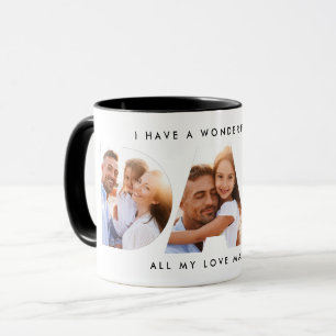 Caneca Pai foto moderna tipografia