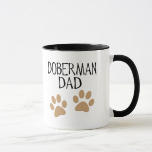 Caneca Pai grande do Doberman das patas
