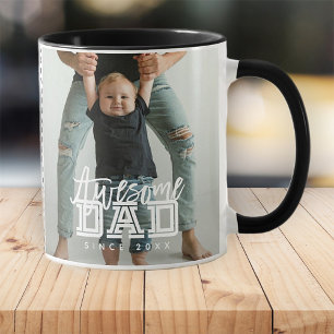 Caneca Pai Incrível Desde 20XX Foto Moderna Simples