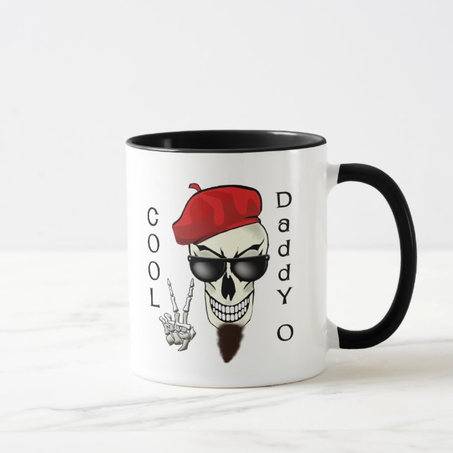 Caneca Pai legal - crânio do Beatnik de O (Direita)
