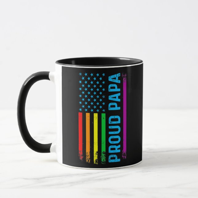 Caneca Pai LGBTQ LGBT LGBT Orgulho gay (Esquerda)