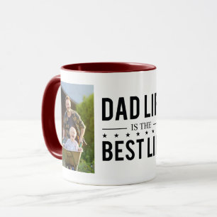 Caneca Pai Life Modern Personalized Photo Dia de os pais
