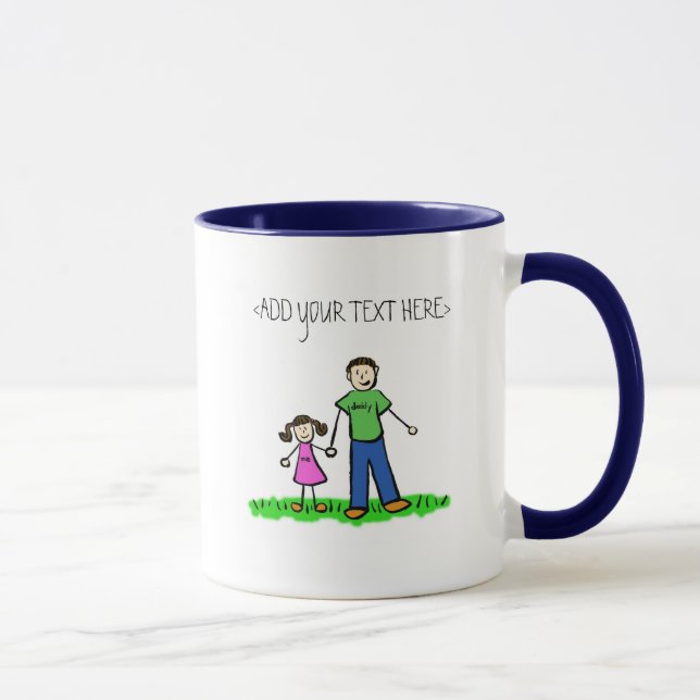 Caneca Pai Little Girl Mug (Brunette) (Direita)