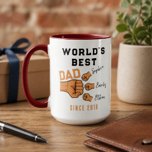 Caneca Pai MAIS PERFEITO DO MUNDO personalizado Dia dos