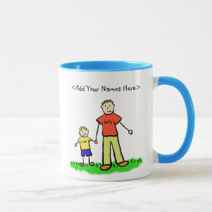 Caneca Pai & Me Little Boy Mug (Nomes Personalizados)