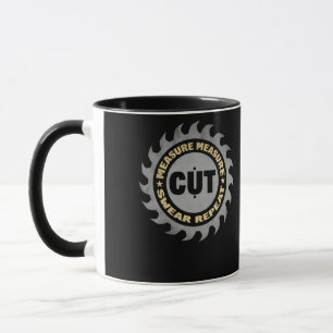 Caneca Pai Medida Cortada Dia Pai do Trabalhador de Madei
