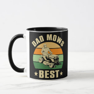 Caneca Pai Mows Melhor Dia de os pais Vintage 