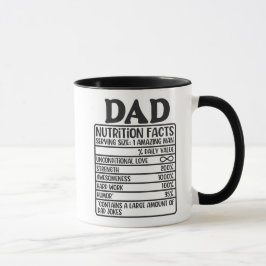 Caneca Pai - Mug de rótulo nutricional
