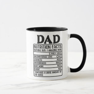 Caneca Pai - Mug de rótulo nutricional