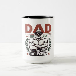 Caneca Pai O Homem O Mito A Lenda Vintage Super-herói