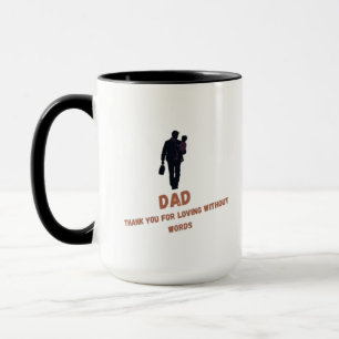 Caneca Pai, Obrigado por amar sem palavras Café