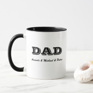Caneca Pai Personalizado Com Nomes De Crianças