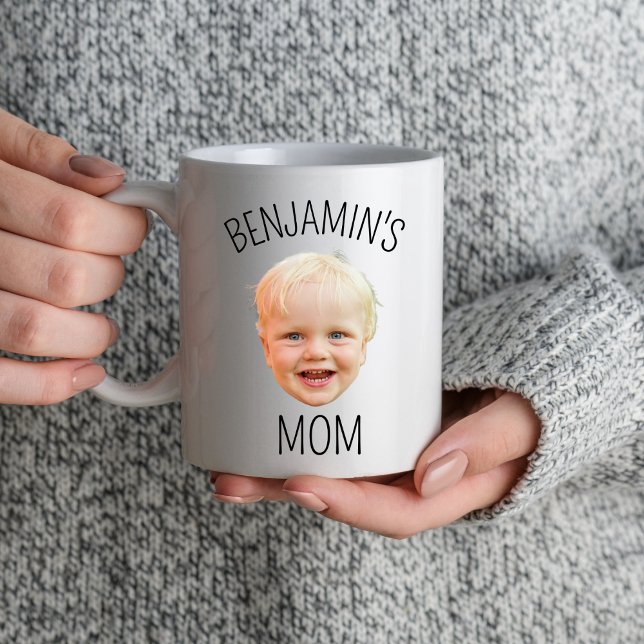 Caneca Pai personalizado de rosto de bebê Mãe Foto person (Criador carregado)