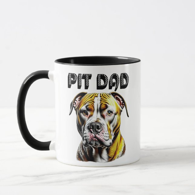 Caneca Pai Pit Bull | Amantes de Cachorros  (Esquerda)