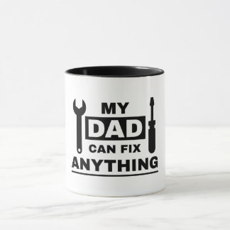 Caneca Pai pode consertar qualquer coisa design de texto