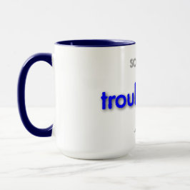 Caneca pai problemático! - azul no branco