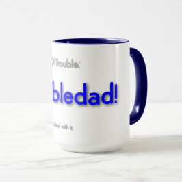Caneca pai problemático! - azul no branco