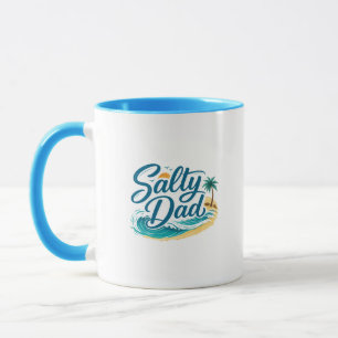 Caneca Pai Salgado Vintage Onda do Oceano Praia