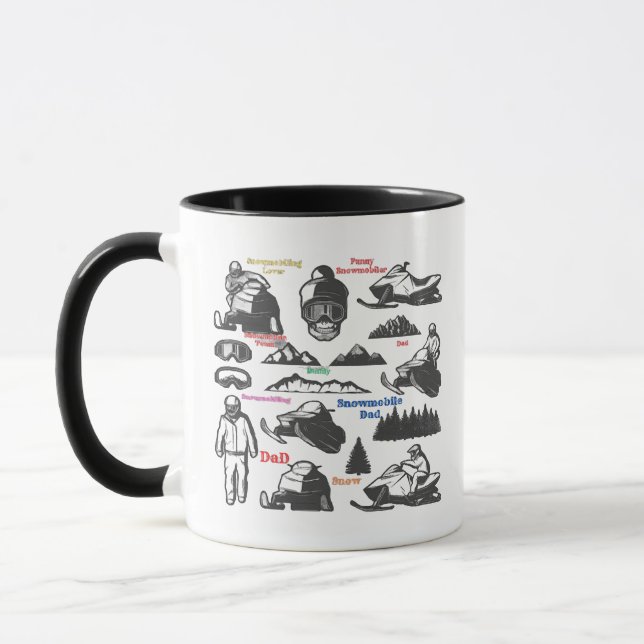 Caneca Pai Snowmobile, Lover Snowmobile (Esquerda)