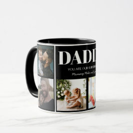 Caneca Pai Você é o nosso super-herói Colagem de Fotos Pe