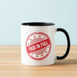Caneca Paid in Full Distressed Stamp Coffee Mug
