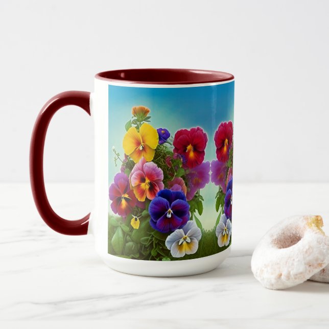 Caneca Painéis coloridos - AI ART (Com Donut)
