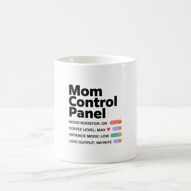 Caneca Painel de Controle da Mamãe | Café Engraçad (Centro)