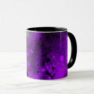 Caneca Paint Splatter Neon púrpura