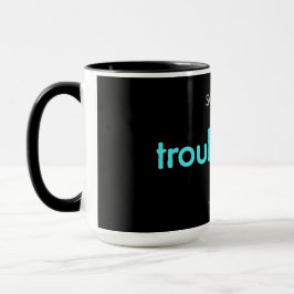 Caneca paiperturbado! - azul elétrico em preto