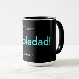Caneca paiperturbado! - azul elétrico em preto