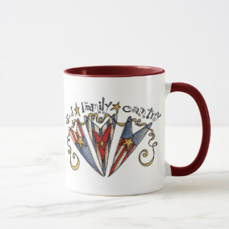 Caneca País América da família do deus