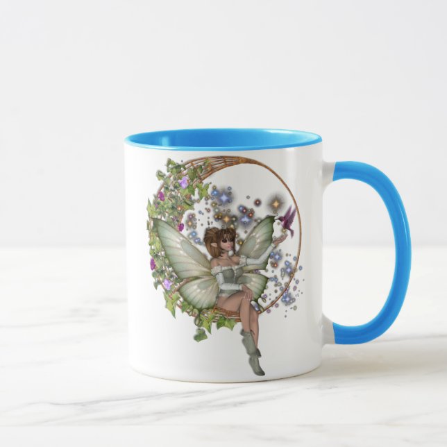 Caneca País das fadas floral da lua do KRW (Direita)
