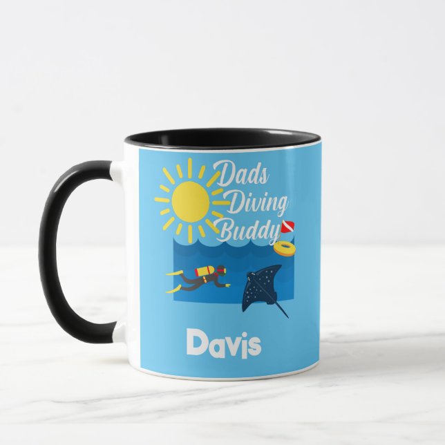 Caneca Pais mergulhando Design Buddy - Combo Mug (Esquerda)