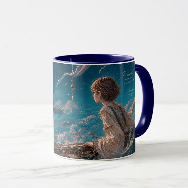 Caneca Paisagem Celestial com Viajante Romântico A (Frente Esquerda)