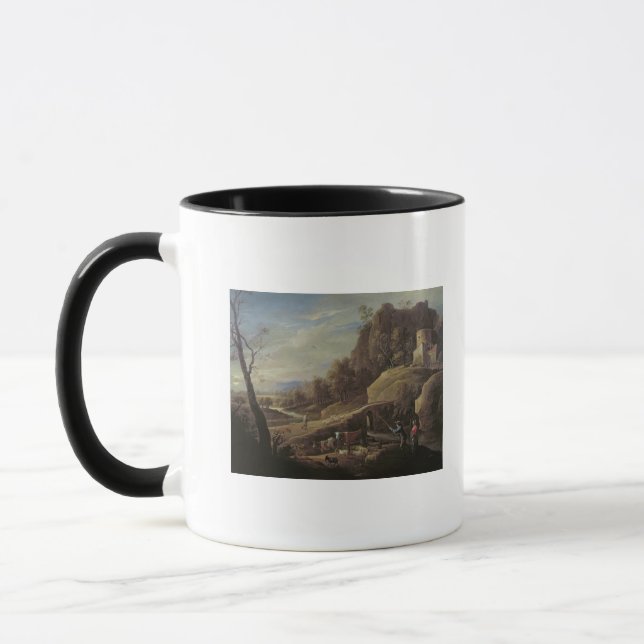 Caneca Paisagem com os fazendeiros que tendem seus (Esquerda)