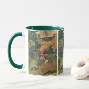 Caneca Paisagem com Peacocks por Paul Gauguin