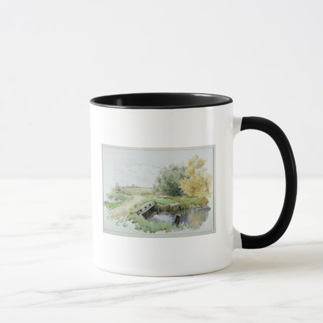 Caneca Paisagem com ponte sobre um córrego (Direita)