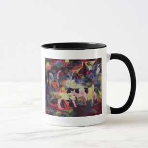 Caneca Paisagem com vacas e um camelo