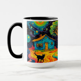 Caneca "Paisagem Cósmica: Noite Mística"