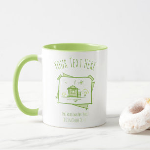 Caneca Paisagem da Casa. Modelo de Presente Imobiliário