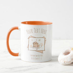 Caneca Paisagem da Casa. Modelo de Presente Imobiliário