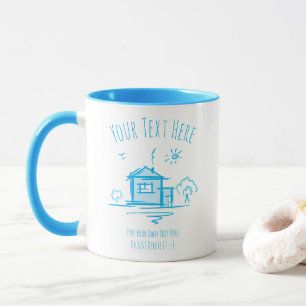Caneca Paisagem da Casa. Modelo de Presente Imobiliário