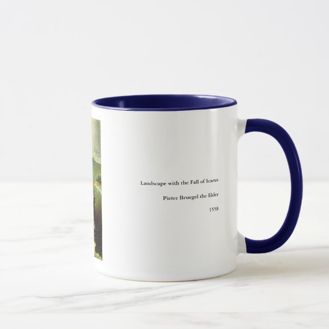 Caneca Paisagem de Bruegel com queda de Ícaro - 1558 (Direita)